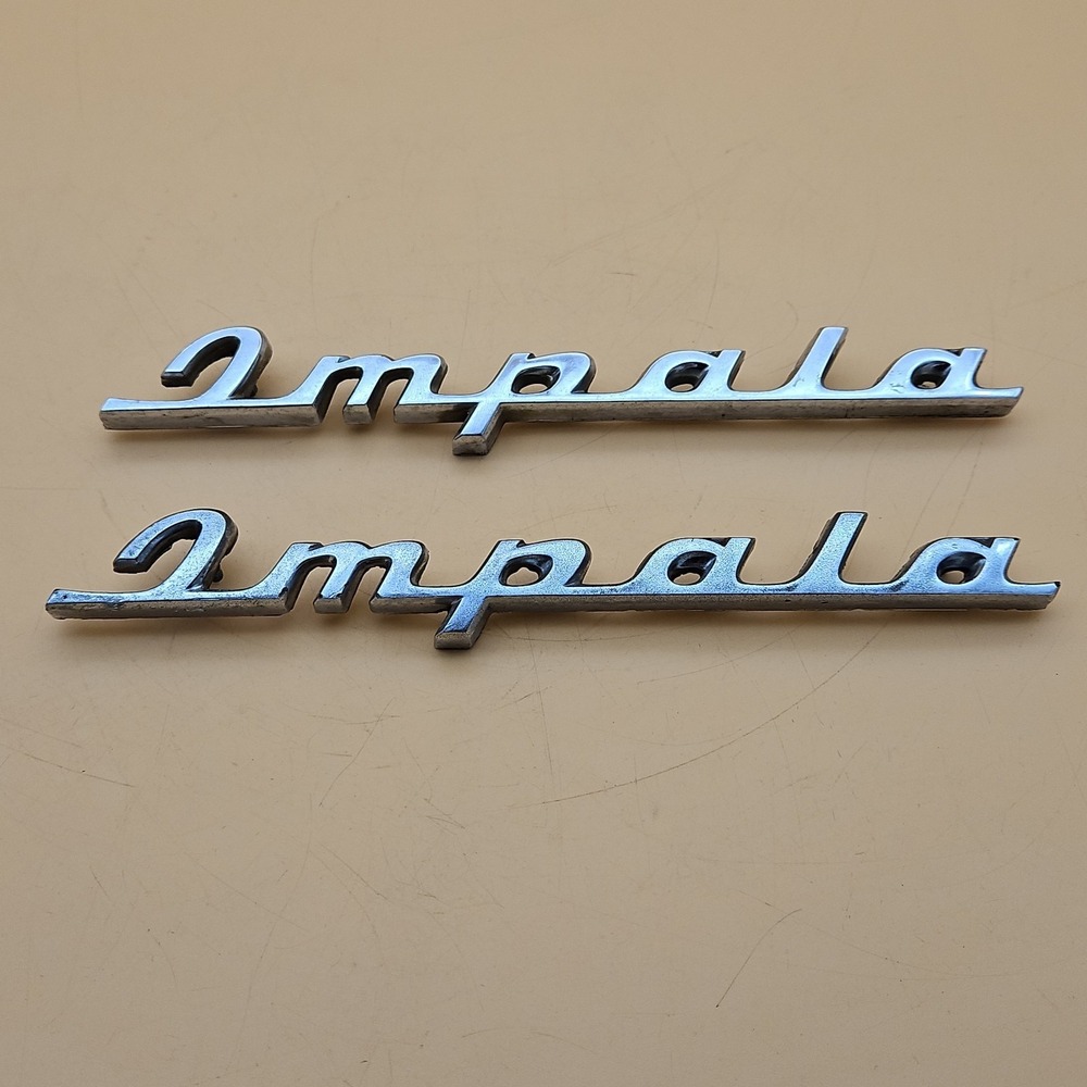 Vintage Chevrolet Chevy Impala Car Vehicle Script Emblem Badge 1960